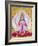 Picture of Lakshmi, Goddess of Wealth and Consort of Lord Vishnu, Sitting Holding Lotus Flowers, Ha-Godong-Framed Photographic Print