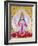 Picture of Lakshmi, Goddess of Wealth and Consort of Lord Vishnu, Sitting Holding Lotus Flowers, Ha-Godong-Framed Photographic Print