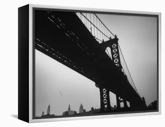 Picture of Manhattan Bridge Taken from Almost Directly Underneath-Lisa Larsen-Framed Premier Image Canvas