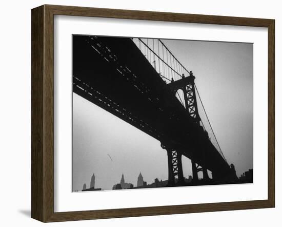 Picture of Manhattan Bridge Taken from Almost Directly Underneath-Lisa Larsen-Framed Photographic Print