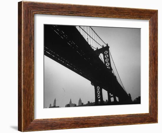 Picture of Manhattan Bridge Taken from Almost Directly Underneath-Lisa Larsen-Framed Photographic Print