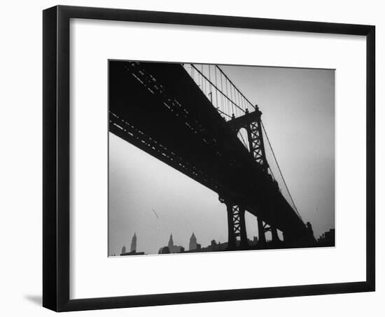 Picture of Manhattan Bridge Taken from Almost Directly Underneath-Lisa Larsen-Framed Photographic Print