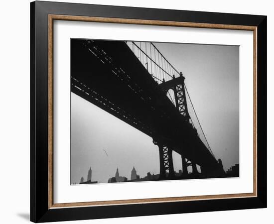 Picture of Manhattan Bridge Taken from Almost Directly Underneath-Lisa Larsen-Framed Photographic Print