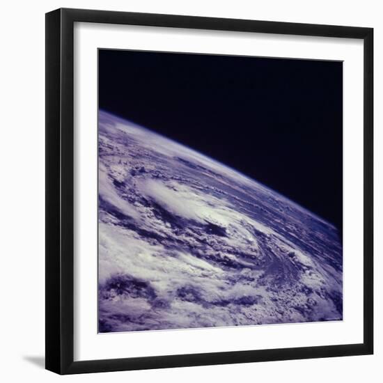 Picture of the Eye of a Hurricane Taken from the Apollo 7 Space Ship While Flying over Cuba-null-Framed Photographic Print