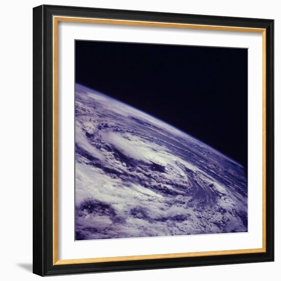 Picture of the Eye of a Hurricane Taken from the Apollo 7 Space Ship While Flying over Cuba-null-Framed Photographic Print