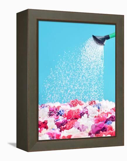 Picture Presenting Watering the Fragrant Flowers-Konrad B?k-Framed Premier Image Canvas