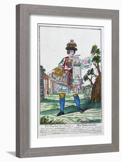 Picture Seller, circa 1735-Martin Engelbrecht-Framed Giclee Print