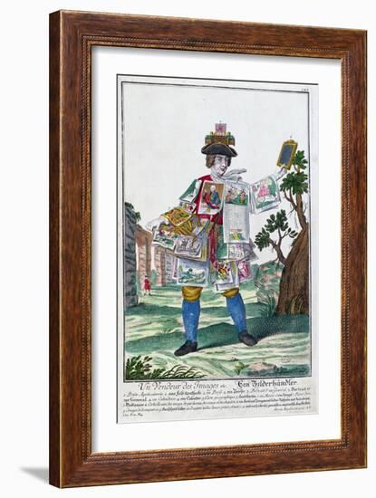 Picture Seller, circa 1735-Martin Engelbrecht-Framed Giclee Print