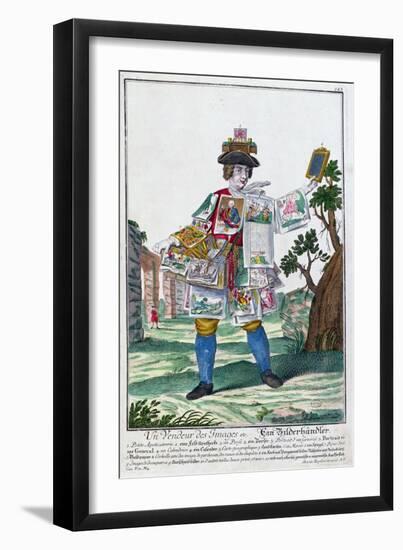 Picture Seller, circa 1735-Martin Engelbrecht-Framed Giclee Print
