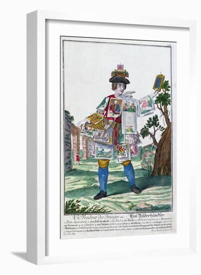 Picture Seller, circa 1735-Martin Engelbrecht-Framed Giclee Print