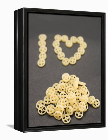 Picture Symbolising: I Love Wagon Wheel Pasta-null-Framed Premier Image Canvas