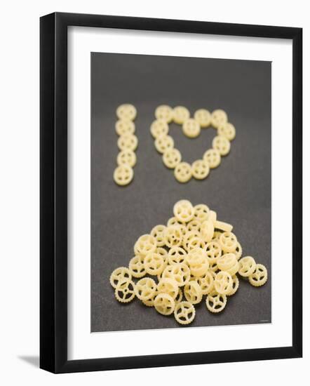 Picture Symbolising: I Love Wagon Wheel Pasta-null-Framed Photographic Print