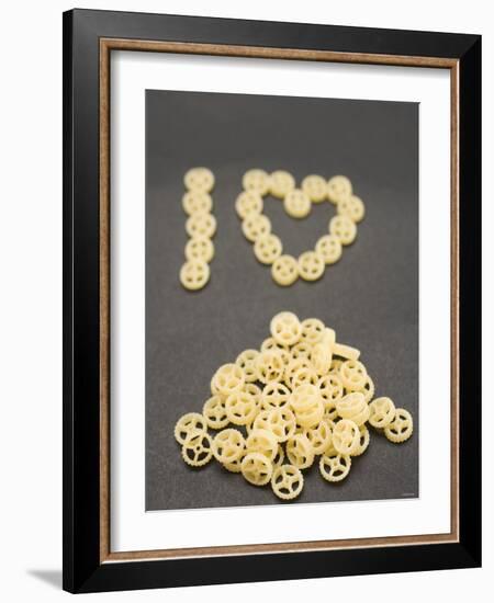 Picture Symbolising: I Love Wagon Wheel Pasta-null-Framed Photographic Print