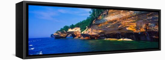 Pictured Rocks National Lakeshore, Lake Superior, Michigan, USA-null-Framed Premier Image Canvas