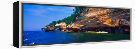 Pictured Rocks National Lakeshore, Lake Superior, Michigan, USA-null-Framed Premier Image Canvas