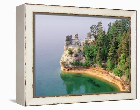 Pictured Rocks National Seashore on Lake Superior, Miner's Castle, Michigan, USA-Adam Jones-Framed Premier Image Canvas