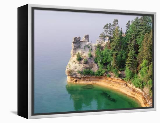 Pictured Rocks National Seashore on Lake Superior, Miner's Castle, Michigan, USA-Adam Jones-Framed Premier Image Canvas