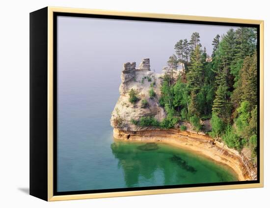 Pictured Rocks National Seashore on Lake Superior, Miner's Castle, Michigan, USA-Adam Jones-Framed Premier Image Canvas