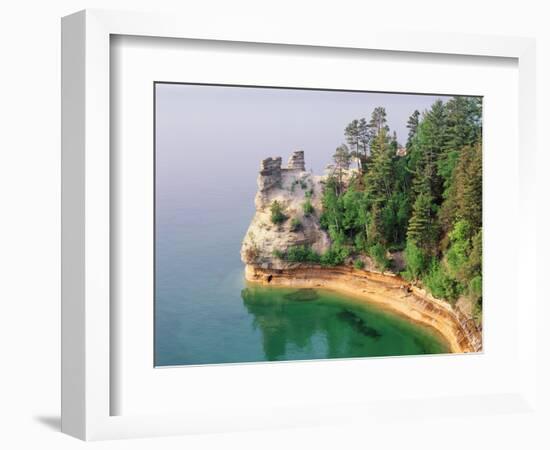 Pictured Rocks National Seashore on Lake Superior, Miner's Castle, Michigan, USA-Adam Jones-Framed Photographic Print