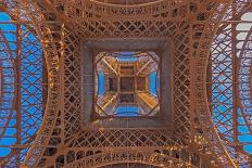 Vertical View of Eiffel Tower in Paris from Ground Perspective-Pictures-and-Pixels-Mounted Photographic Print