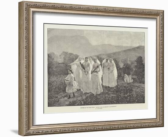 Pictures at the Paris Salon, Jeunes Filles Se Rendant a La Procession-Jules Breton-Framed Giclee Print