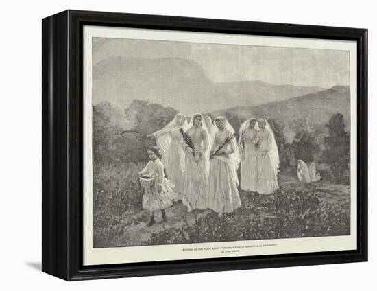Pictures at the Paris Salon, Jeunes Filles Se Rendant a La Procession-Jules Breton-Framed Premier Image Canvas