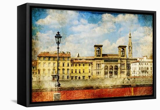Pictures of Italy - Florence - Artistic Retro Style-Maugli-l-Framed Stretched Canvas