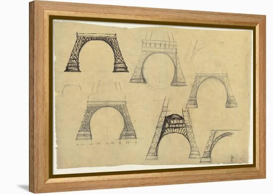 Pictures of the Decorative Arch of the Eiffel Tower-Alexandre-Gustave Eiffel-Framed Premier Image Canvas