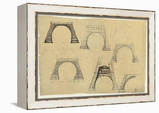 Pictures of the Decorative Arch of the Eiffel Tower-Alexandre-Gustave Eiffel-Framed Premier Image Canvas