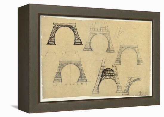 Pictures of the Decorative Arch of the Eiffel Tower-Alexandre-Gustave Eiffel-Framed Premier Image Canvas