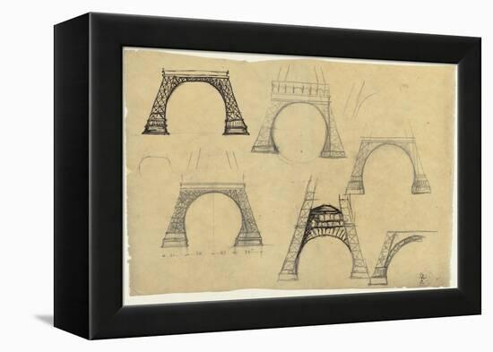 Pictures of the Decorative Arch of the Eiffel Tower-Alexandre-Gustave Eiffel-Framed Premier Image Canvas