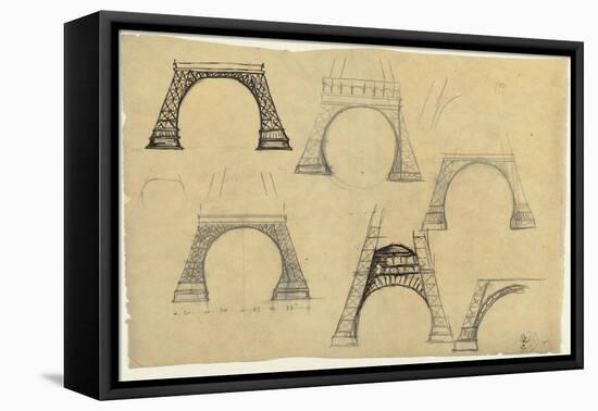 Pictures of the Decorative Arch of the Eiffel Tower-Alexandre-Gustave Eiffel-Framed Premier Image Canvas