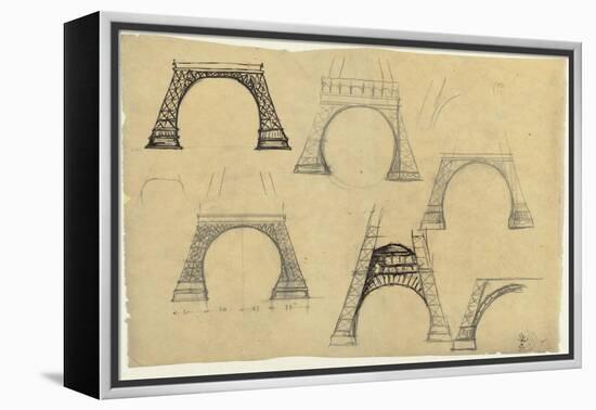 Pictures of the Decorative Arch of the Eiffel Tower-Alexandre-Gustave Eiffel-Framed Premier Image Canvas