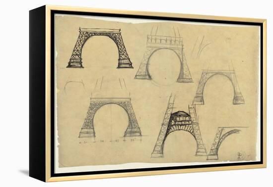 Pictures of the Decorative Arch of the Eiffel Tower-Alexandre-Gustave Eiffel-Framed Premier Image Canvas