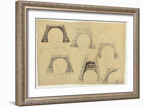 Pictures of the Decorative Arch of the Eiffel Tower-Alexandre-Gustave Eiffel-Framed Giclee Print