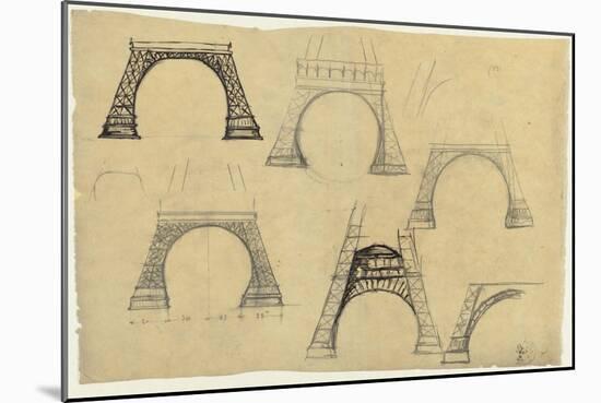 Pictures of the Decorative Arch of the Eiffel Tower-Alexandre-Gustave Eiffel-Mounted Giclee Print