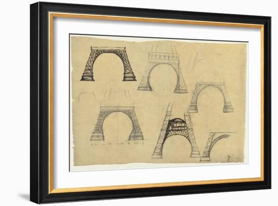 Pictures of the Decorative Arch of the Eiffel Tower-Alexandre-Gustave Eiffel-Framed Giclee Print