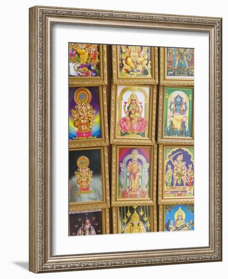 Pictures of Various Hindu Gods for Sale in Little India, Singapore, South East Asia-Amanda Hall-Framed Photographic Print