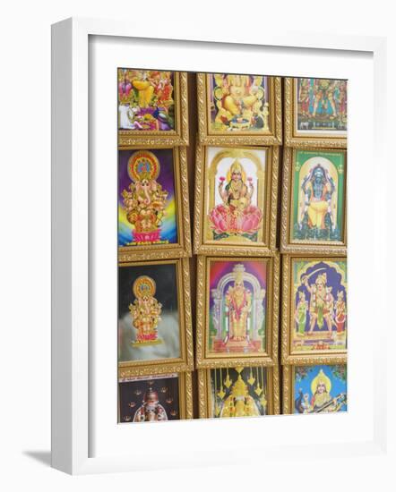 Pictures of Various Hindu Gods for Sale in Little India, Singapore, South East Asia-Amanda Hall-Framed Photographic Print