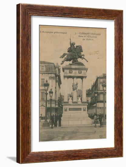 Picturesque Auvergne - Statue of Vercingetorix by Bartholdi in Clermont-Ferrand. Postcard Sent in…-French Photographer-Framed Giclee Print