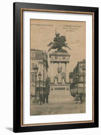 Picturesque Auvergne - Statue of Vercingetorix by Bartholdi in Clermont-Ferrand. Postcard Sent in…-French Photographer-Framed Giclee Print