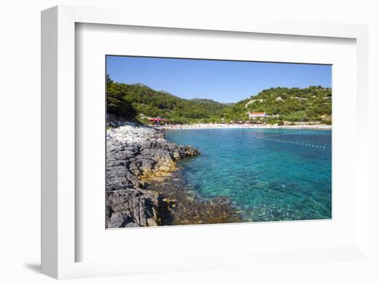 Picturesque Beach Near Hvar Town, Hvar, Dalmatia, Croatia, Europe-Doug Pearson-Framed Photographic Print