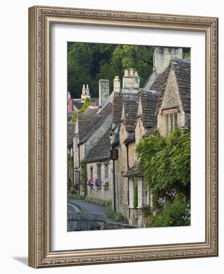 Picturesque Cottages in the Beautiful Cotswolds Village of Castle Combe, Wiltshire, England-Adam Burton-Framed Photographic Print