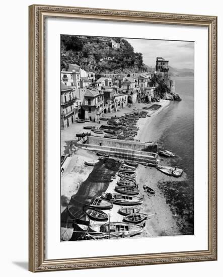 Picturesque Fishing Village on the Sorrento Peninsula Above Amalfi-Alfred Eisenstaedt-Framed Photographic Print