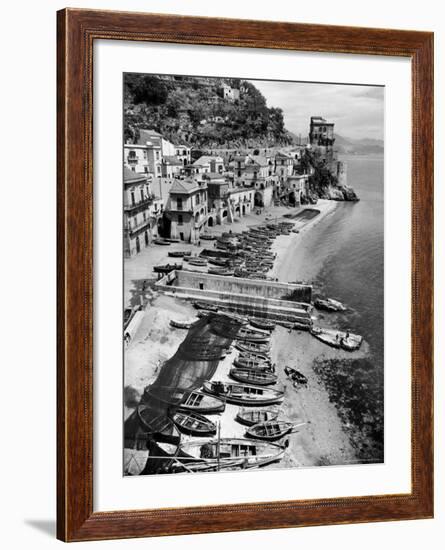 Picturesque Fishing Village on the Sorrento Peninsula Above Amalfi-Alfred Eisenstaedt-Framed Photographic Print