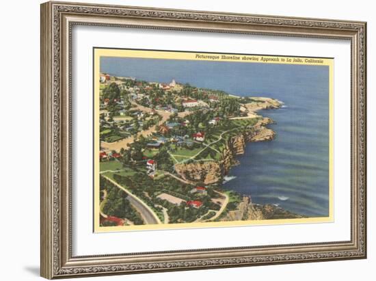 Picturesque Shoreline, La Jolla, California-null-Framed Art Print