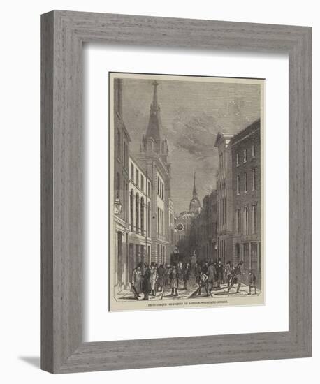 Picturesque Sketches of London, Lombard-Street-John Wykeham Archer-Framed Giclee Print