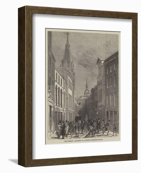 Picturesque Sketches of London, Lombard-Street-John Wykeham Archer-Framed Giclee Print