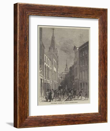 Picturesque Sketches of London, Lombard-Street-John Wykeham Archer-Framed Giclee Print