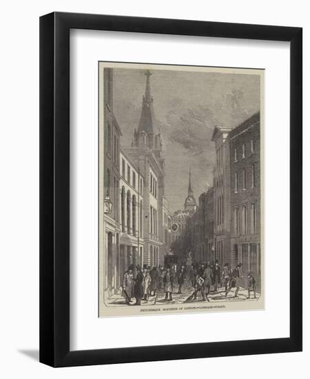 Picturesque Sketches of London, Lombard-Street-John Wykeham Archer-Framed Giclee Print